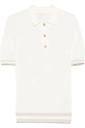 ELEVENTY Ribbed-knit polo shirt