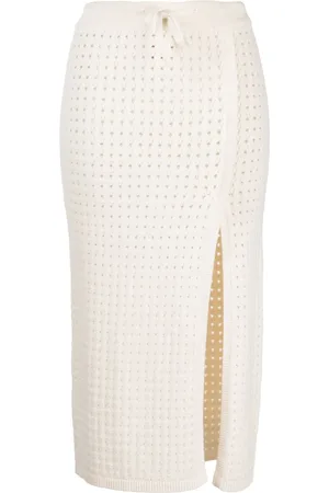 Cashmere In Love Mona crochet-knit midi skirt