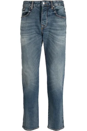 Armani Exchange Logo-patch tapered-leg jeans