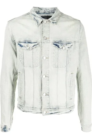 Purple Brand Monogram-detail denim jacket