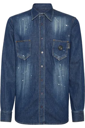 Philipp Plein Denim long-sleeved shirt
