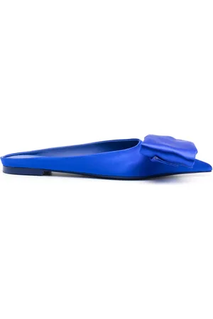 Salvatore Ferragamo Asymmetric-bow satin mules