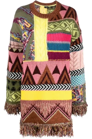 Etro Fringe-detail knitted dress
