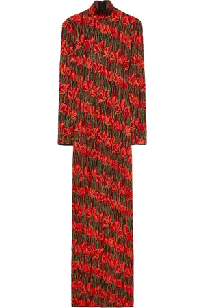 Puccini Floral print long-sleeved maxi dress