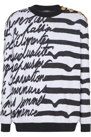 Balmain Love Letter-intarsia jumper