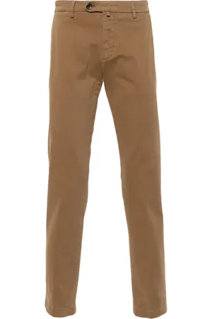 BRIGLIA Cotton chino trousers
