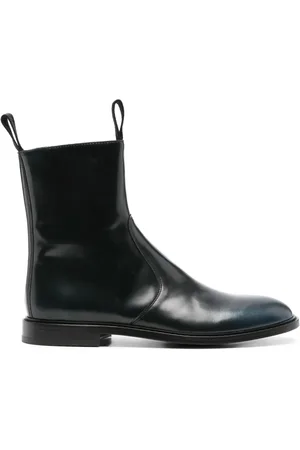 Moschino Almond-toe leather ankle boots