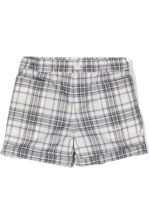 BONPOINT Plaid-check cotton shorts