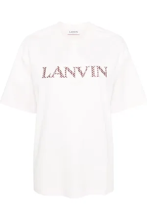 Lanvin Logo-patches cotton T-shirt