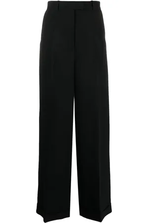 Viktor & Rolf Pressed-crease concealed-fastening tailored trousers