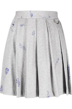 Vetements Graphic-print pleated miniskirt
