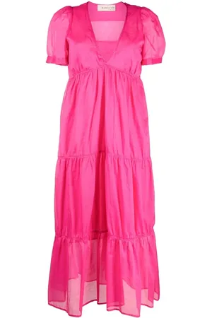 BLANCA Tiered v-neck dress