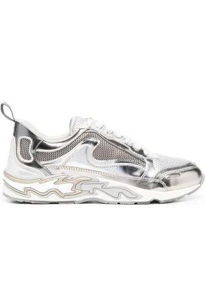 Sandro Flame-detail panelled sneakers