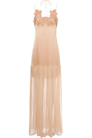 Alberta Ferretti Lace-trimmed gown