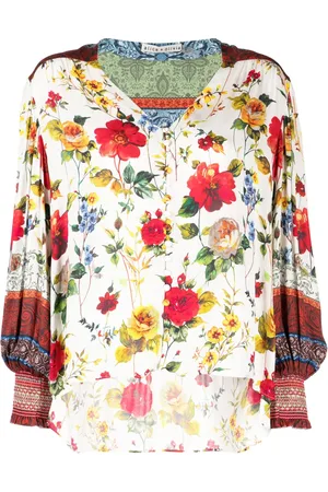 ALICE+OLIVIA Serena floral-print blouse
