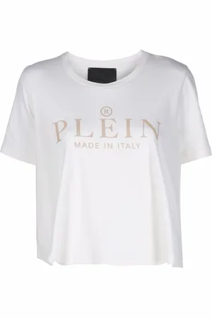 Philipp Plein Iconic Plein short-sleeve cropped T-shirt