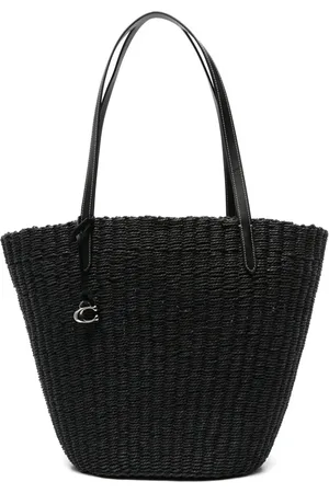 Coach Interwoven straw tote bag