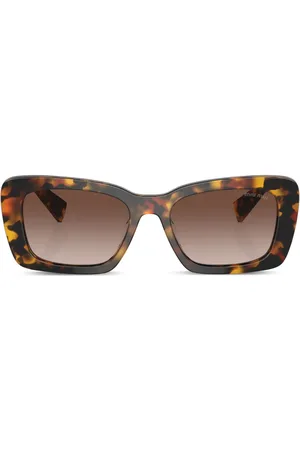 Miu Miu Tortoiseshell-effect square-frame sunglasses