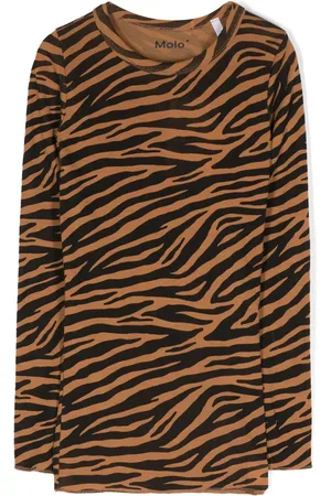 Molo Long-sleeve zebra-print T-shirt