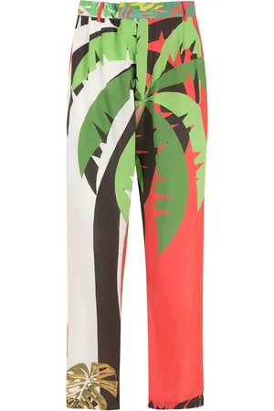 AMIR SLAMA Tropical print trousers