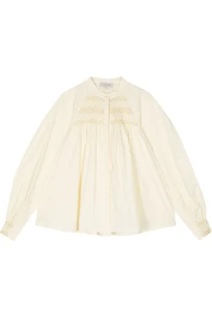 Lee Mathews Capri smocked blouse