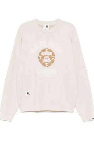 A Bathing Ape Moonface-logo crew-neck jumper