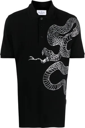 Philipp Plein Graphic snake polo shirt