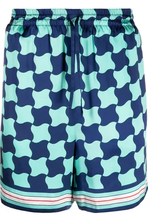 Casablanca Pool Tile silk shorts
