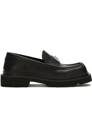 Dolce & Gabbana Logo-plaque leather loafers