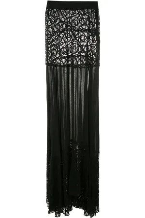 AMIR SLAMA Lace panels maxi skirt