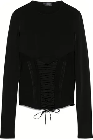 MUGLER Lace-up top