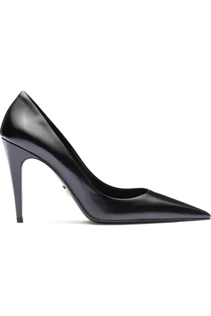 Prada 100mm brushed-leather pumps