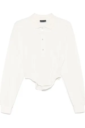 MUGLER Corseted polo shirt