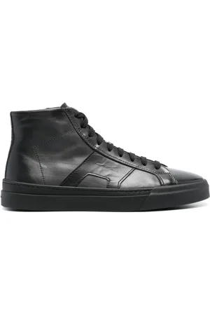 santoni Gong high-top leather sneakers