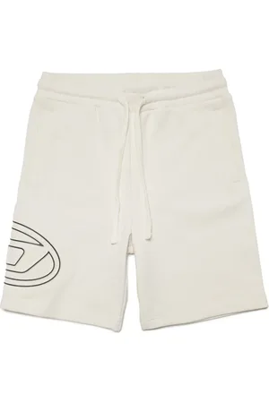 Diesel Pcurvebigoval logo-print cotton shorts