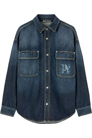 Palm Angels Logo-print denim shirt