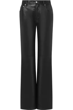 Moschino Leather flared trousers