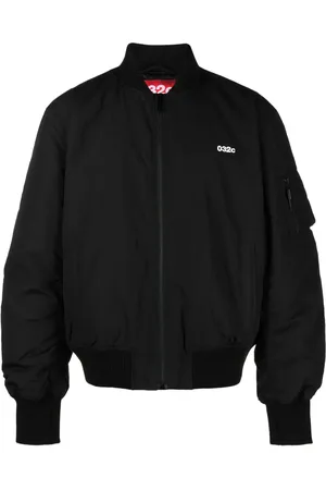 032c Logo-print zip-up bomber jacket