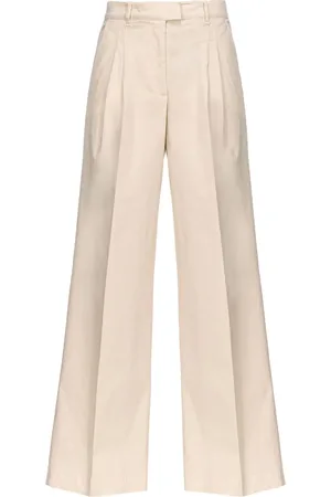Pinko High-waisted cotton trousers