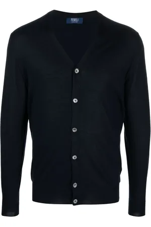 FEDELI V-neck buttoned cardigan