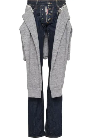 Dsquared2 Layered cotton denim jeans