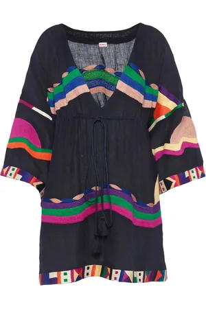 ERES Solar embroidered linen kaftan