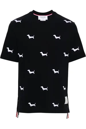Thom Browne Dog-embroidery T-shirt