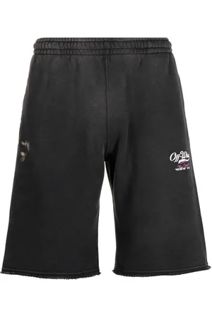 OFF-WHITE Wave Off cotton track shorts