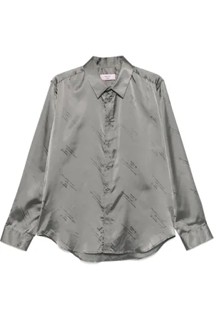 MARTINE ROSE Logo-jacquard shirt