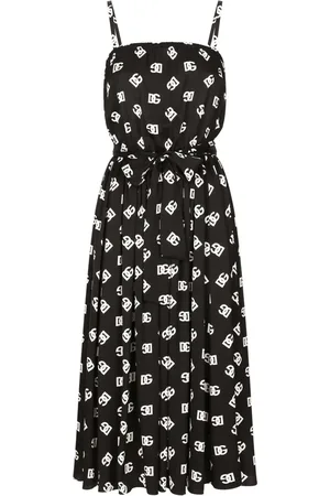Dolce & Gabbana DG-print pleated dress