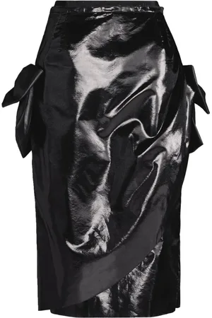 Maison Margiela Bow-detail asymmetric midi skirt