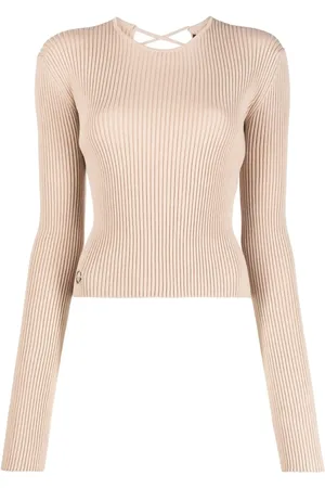 Philipp Plein Lace-up detail knitted top