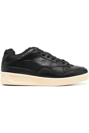 Jil Sander Panelled low-top leather sneakers