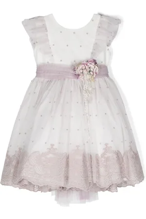 Amaya Floral-appliqu?? tulle dress